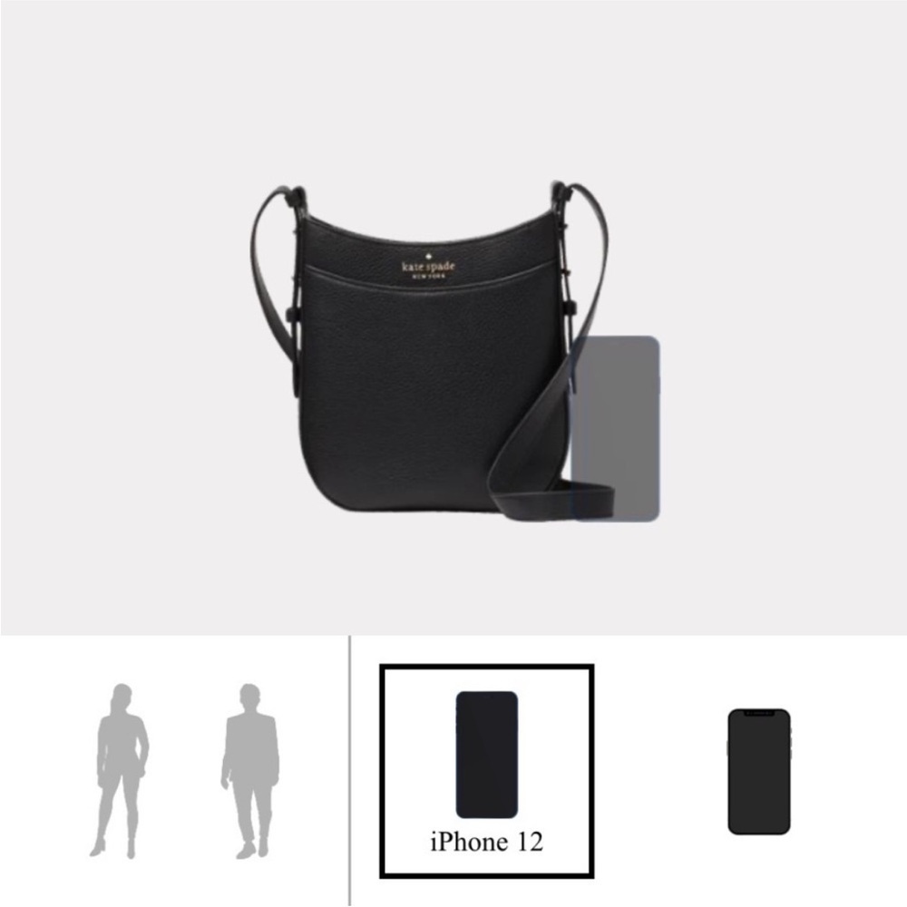 Kate spade NEW YORK North South Leila Crossbody crossbody bag black leather - Picture 9 of 10